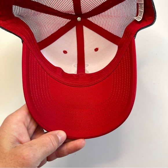 Anaheim Angles Nike Legacy 91 SnapBack Hat - Red And Blue Mesh Back Cap - MLB - Picture 6 of 8